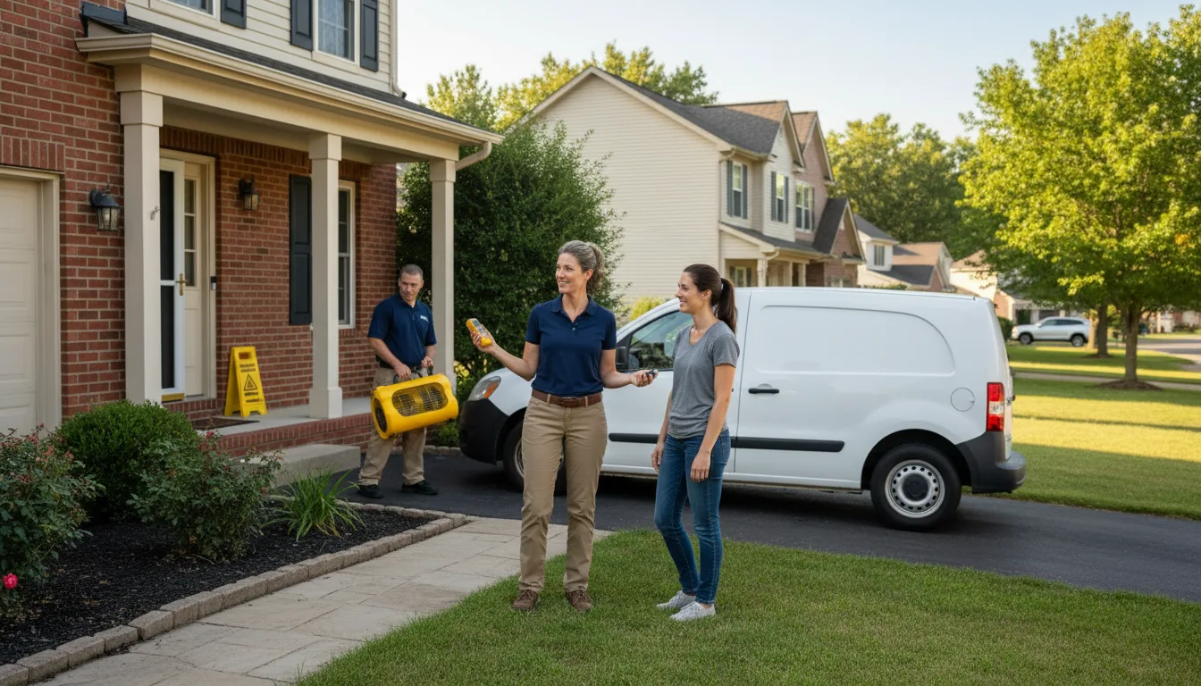 Residential water damage restoration in Irvona, PA